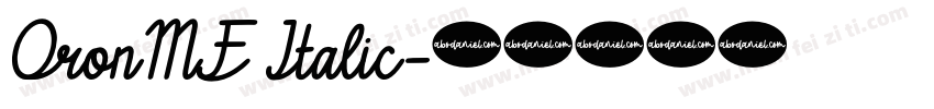 OronMF Italic字体转换